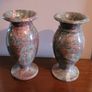 Mid-century pair of hand carved marble vases Image 2