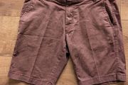 Selected Homme Tailored Chino Shorts - Burgundy / Rust Red (Size W30-W31)