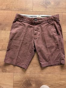 Selected Homme Tailored Chino Shorts - Burgundy / Rust Red (Size W30-W31)