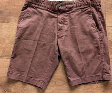 Selected Homme Tailored Chino Shorts - Burgundy / Rust Red (Size W30-W31)
