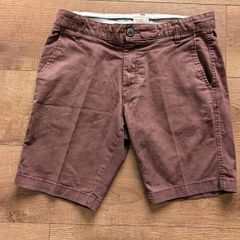 Selected Homme Tailored Chino Shorts - Burgundy / Rust Red (Size W30-W31)
