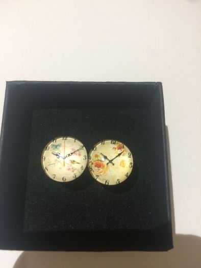 Clock glass cufflinks