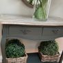 Antique oval mirror & console table Image 7
