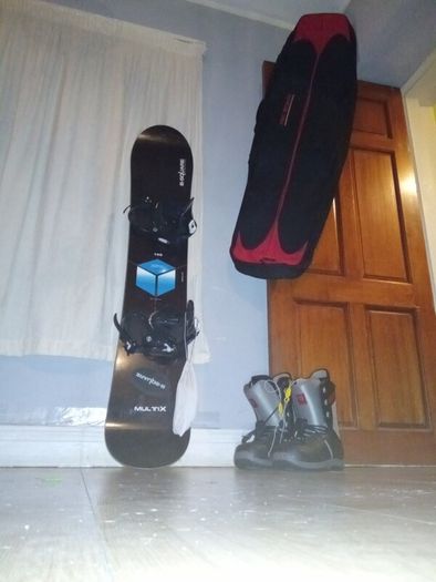 Shoes and Snowboard