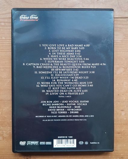 Keep The Faith In Spain - Bon Jovi - Rare DVD