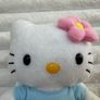 Hello Kitty Beanie TY Sanrio Blue Dress Pink Flower Angel Plush 2009 Used Dirty Please look at the pictures Image 3