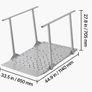 Heavy Duty Wheelchair Ramp with Handrails, 1140 x 850 mm, Non-Slip Iron Mobility Ramp, 199.6kg Capacity for Steps, Doorways, Scooters & Walkers Image 4