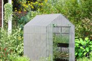 Walk-in Garden Greenhouse with Shelves, Polytunnel Steeple Grow House, Outdoor Plant Shelter Tent, 186L x 120W 190Hcm
