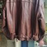 oversized brown leather jacket vintage Image 2