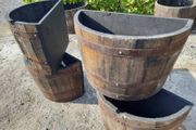 Whiskey barrel planters