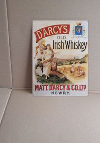 Darcy's Irish whiskey home bar sign