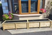 large wooden planters