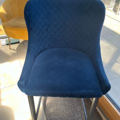 EZ Living Blue Velvet Kitchen Bar Stools