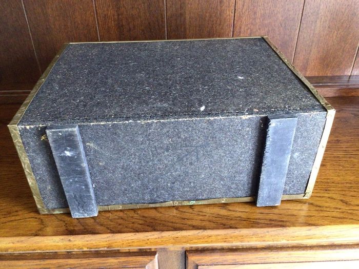 Hammered Brass Magazine Box Rack