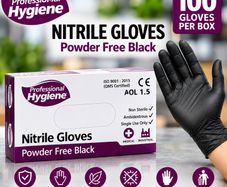 Black Nitrile Gloves Large 100pcs Professional Hygiene