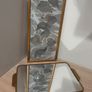 antique glasses and mirrored tray and a beautiful gold rim picture no damage Image 4