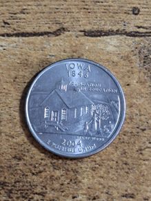 USA, State Quarter Dollar 2004 P Iowa - free standard postage