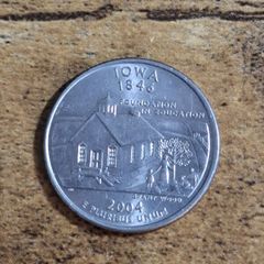 USA, State Quarter Dollar 2004 P Iowa - free standard postage