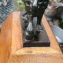 Antique Cast Iron Lion Figurine on Wooden Base Image 7
