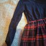 name it navy and check dress Image 4