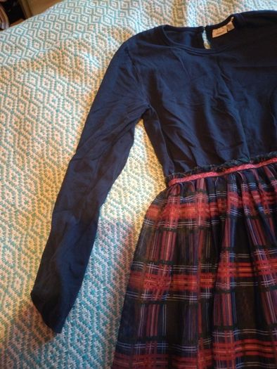 name it navy and check dress