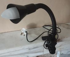 Clamp on angle poise lamp