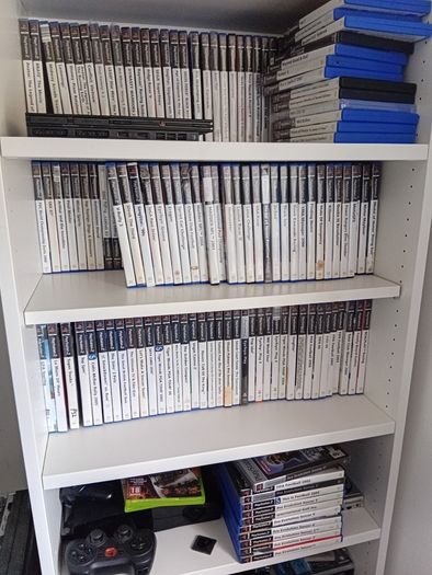 Large collection of PlayStation 2 games and console