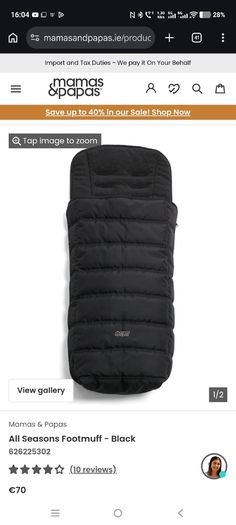 BRAND NEW Mamas & Papas All Seasons Footmuff / Cosytoes  Universal Black