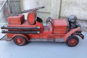 Large Vintage Collectible Metal Fire Truck