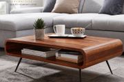 Sheesham Wood Coffee Table with Storage Shelf.
