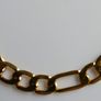 Men's 24K Yellow Gold Plated Figaro Necklace Link Chain 20" 16,56 grams Image 4