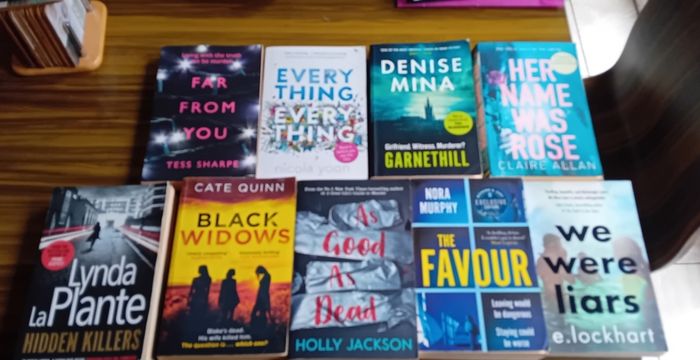 selection of fiction books