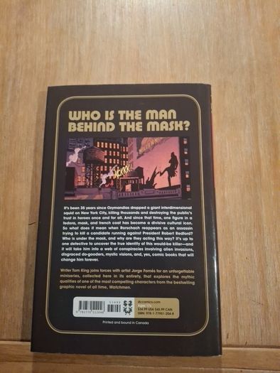 DC Comics Rorschach Hardback Graphic Novel Tom King