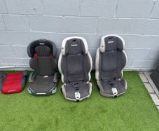 2 x car seats, 1 x high back booster seat, 1 x booster seat