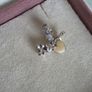 Pandora baby treasures charm with Teddy Bear, Pacifier and enamel heart very good condition Image 2