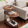 3 Tier Side Table slim side tabl living room Coffee Table Bedside Table,with Storage Shelf Sofa Versatile Furniture for Books, Coffee, and Bedroom Essentials  Ideal Living Room (Rustic Brown) Image 6