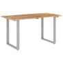 Dining Table 140x70x76 cm Solid Acacia Wood Image 2