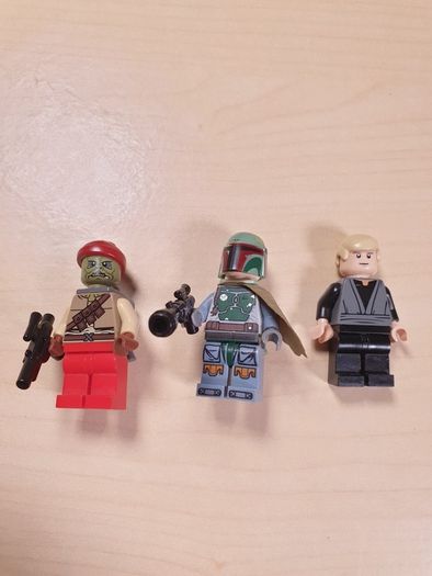 Lego Star Wars Boba Fett Luke skywalker Kithaba minifigures from set 9496 desert Skiff