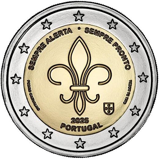 Portugal 2 Euro Commemorative Coin 2025 - Worldwide Scouting. Uncirculated.