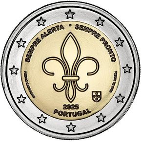 Portugal 2 Euro Commemorative Coin 2025 - Worldwide Scouting. Uncirculated.