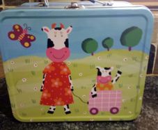 Beautiful Tin Box, with matching plate and cup included