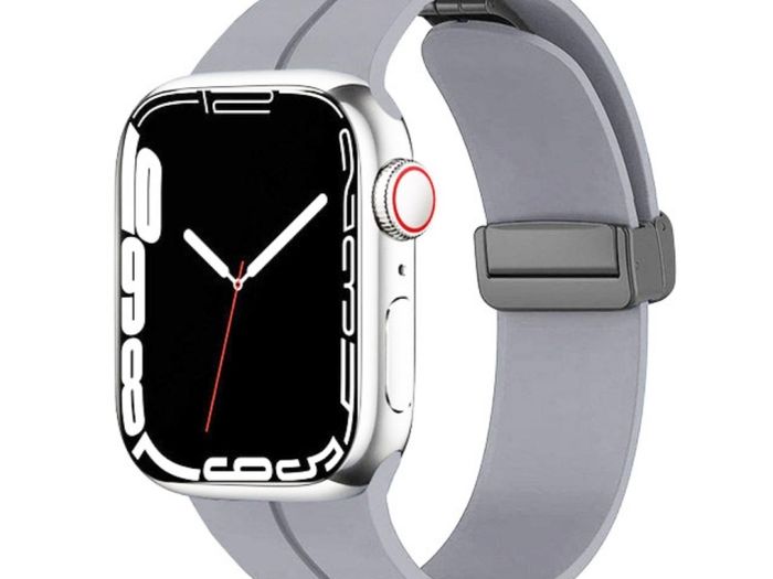Apple iWatch 49mm/45mm/44mm/42mm Magnetic Lock Soft Silicon Straps Band