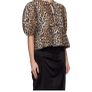 GANNI leopard print bow top Image 2