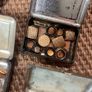 vintage George & Co. Press Button Tins with contents Image 6