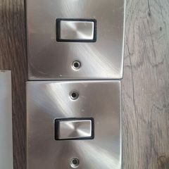 brushed steel light switch