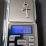 silver large cross with stamp Image 2