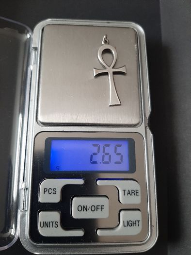 silver large cross with stamp