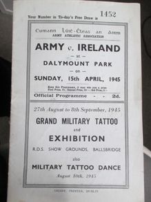 Army V Ireland Programme 1945