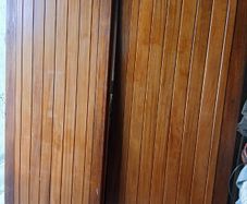 One set of Teak Double doors  One Hour fire rated