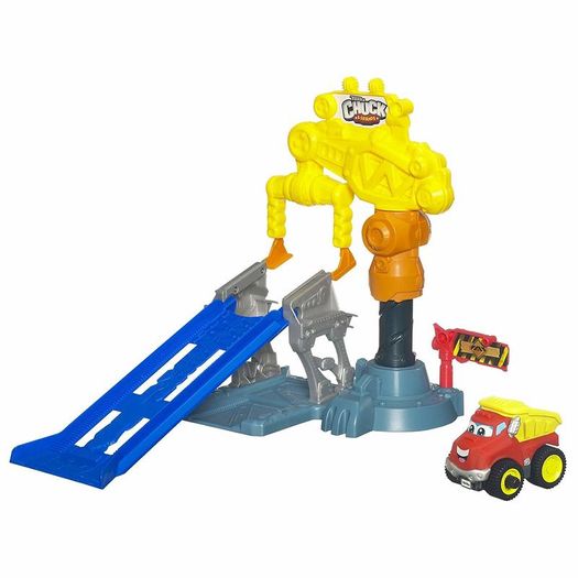 Tonka Chuck & Friends Power Playard Crazy Crane Stunt - monster truck, kids car